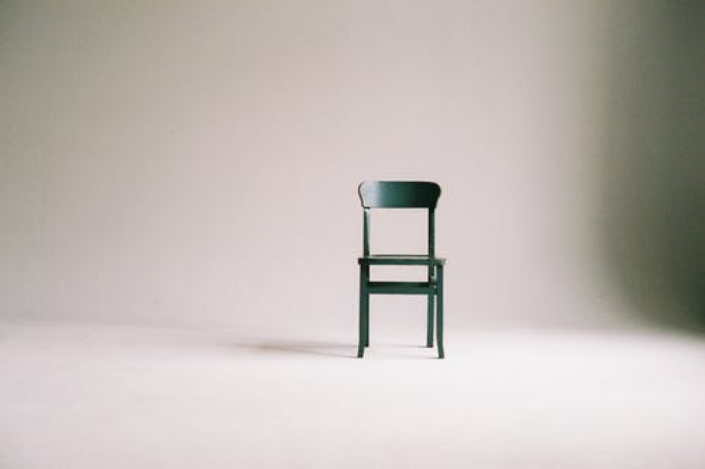 a chair on a concrete floor